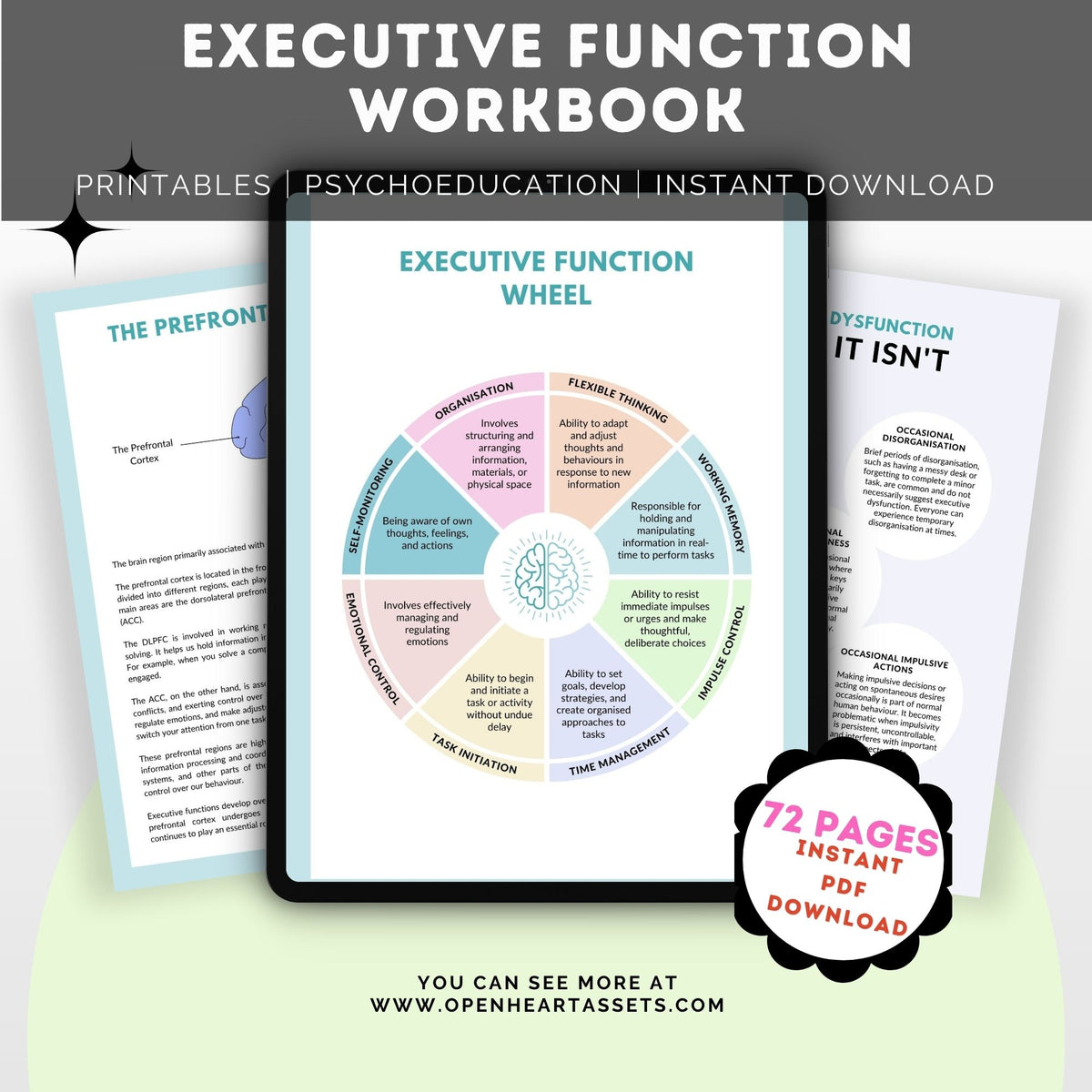 Executive Function Workbook | Based on clinically validated interventions.