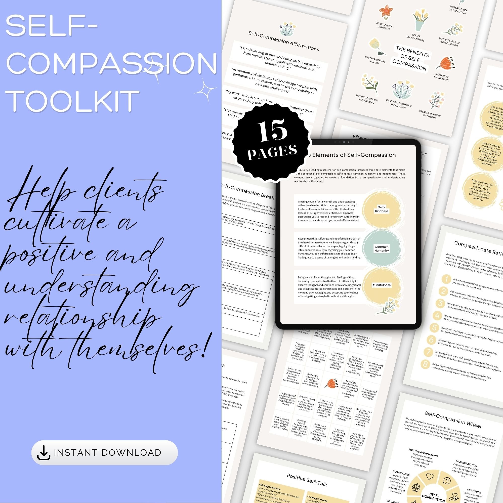 Self Compassion Handout.pdf Self-Compassion Toolkit | Based on clinically validated interventions.