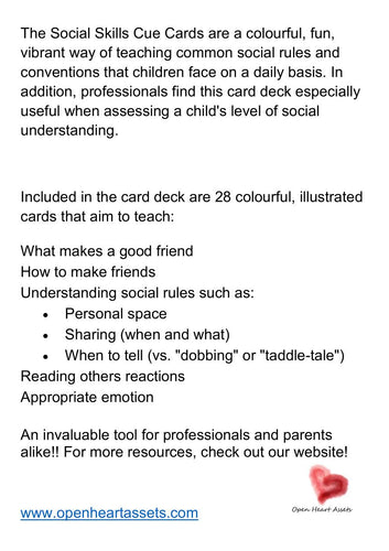 My Social Skills Cue Cards Page 56