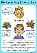 Load image into Gallery viewer, Large Mental Health Poster - Be Assertive Like a Lion