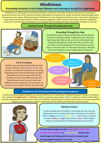 Mindfulness Handout PDF Bundle