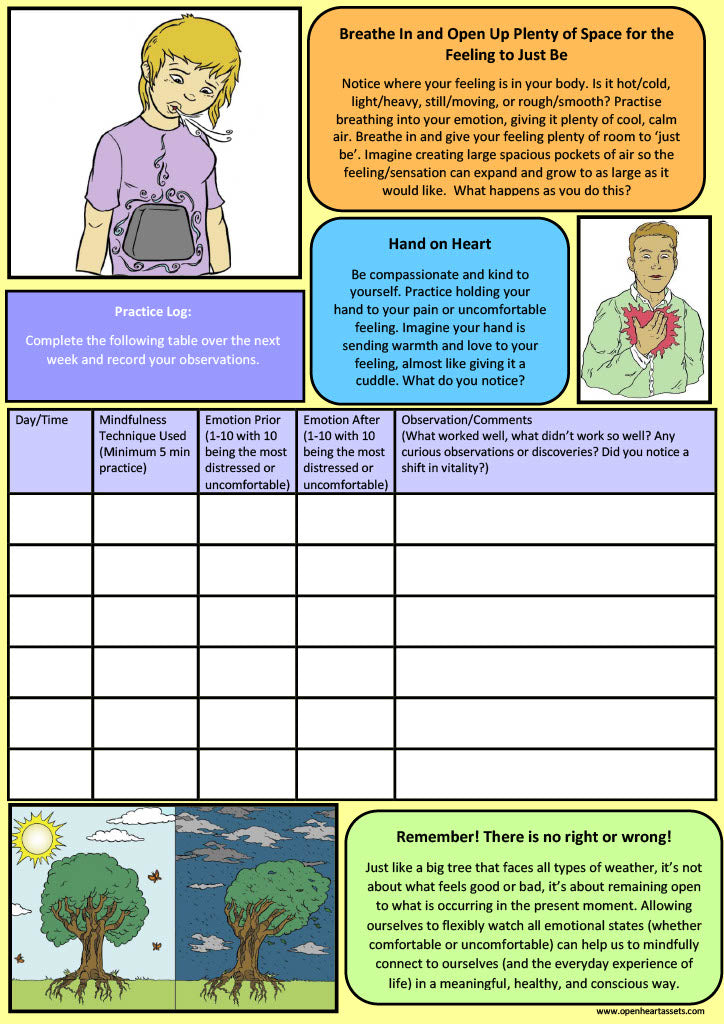 Mindfulness Handout Bundle Page 3 | Based on clinically validated ...